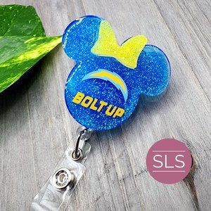 Mouse Shape Blot Up Badge Reel